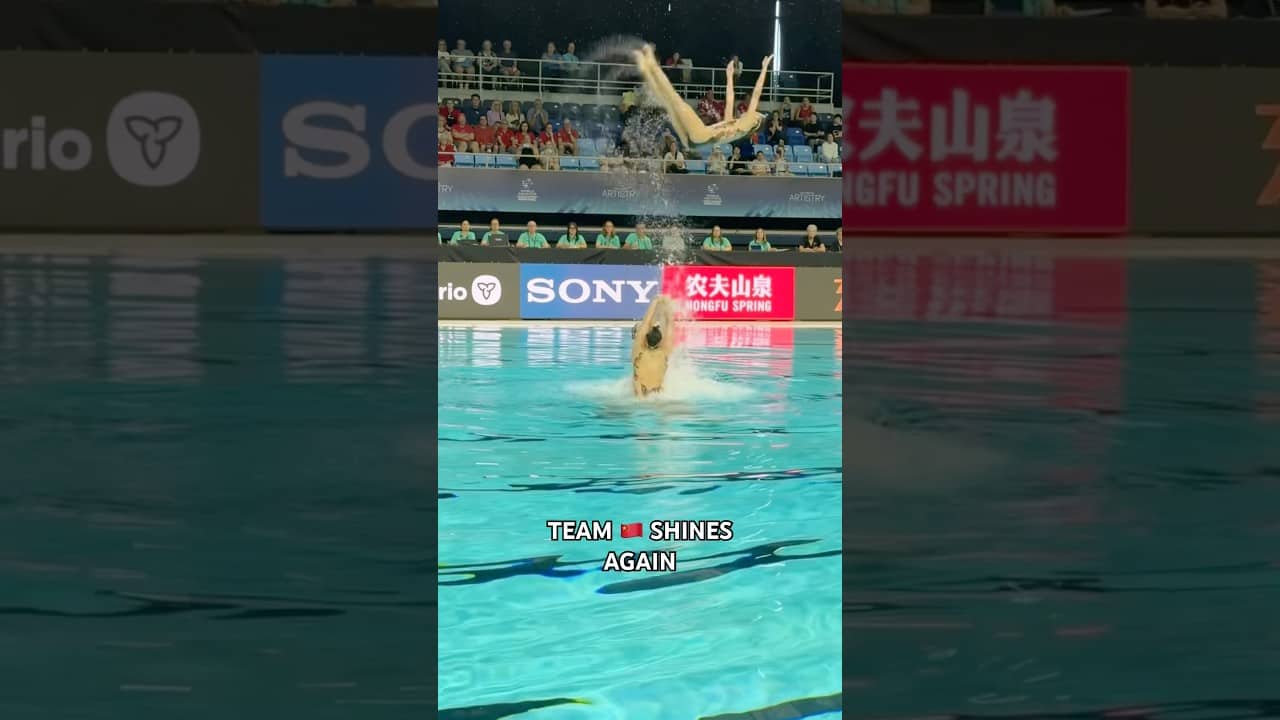 Team 🇨🇳 shines again in Toronto ✨ #artisticswimming #worldcup #china #routine #wukong #art