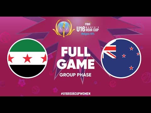 LIVE - Syria v New Zealand | FIBA U16 Women's Asia Cup 2025 - Division A