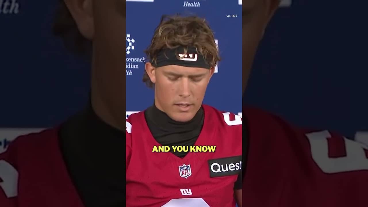 Jaxson Dart shares a statement after he introduced the President