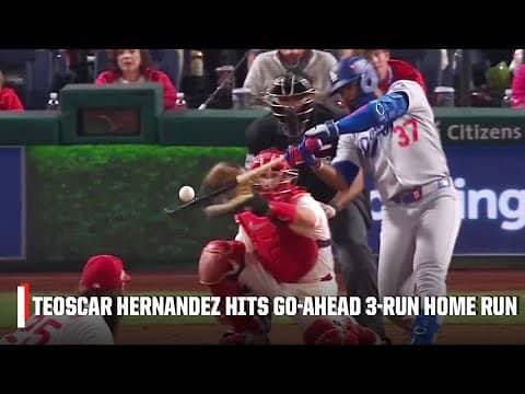 Teoscar Hernandez's go-ahead 3-run HR lifts Dodgers over Phillies in Game 1 of the NLDS 💪 | ESPN MLB