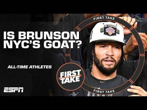 Mad Dog and Stephen A. DISAGREE 🍿 Is Jalen Brunson New York’s greatest athlete EVER⁉️ | First Take