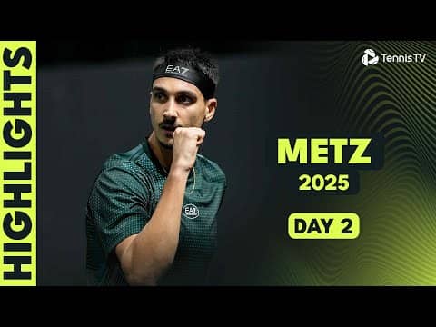 Sonego Faces Choinski; Berrettini, Norrie, & Mpetshi Perricard Feature | Metz 2025 Day 2 Highlights