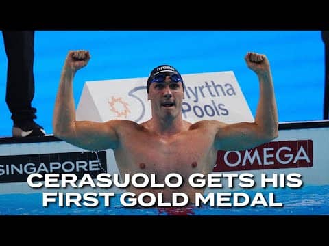The Master of the 50m Breaststroke: Simone Cerasuolo's way to his first gold medal in Singapore! 🥇