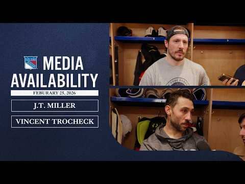 NYR Practice: J.T. Miller & Vincent Trocheck Media Availability | Feb. 25, 2026