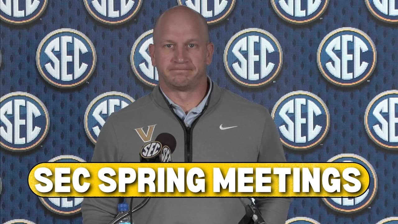 Clark Lea SEC Spring Meetings 2026 Vanderbilt Football Coach