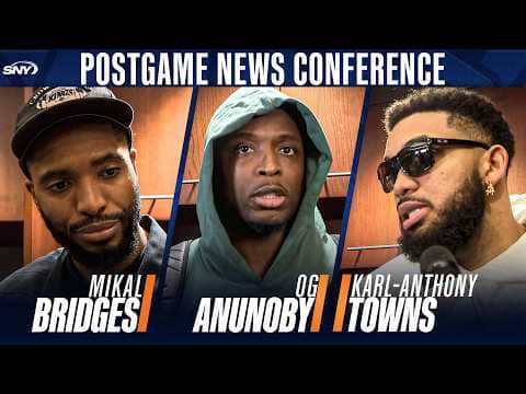 Mikal Bridges, Karl-Anthony Towns & OG Anunoby on adjustments Knicks need to make after Game 2 loss