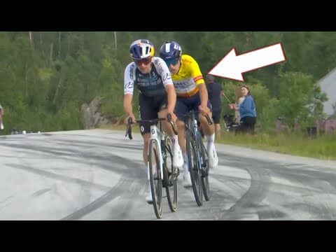 Tom Pidcock SURPRISED by Sprinter on Steep Climb | Arctic Race of Norway 2025 Stage 3