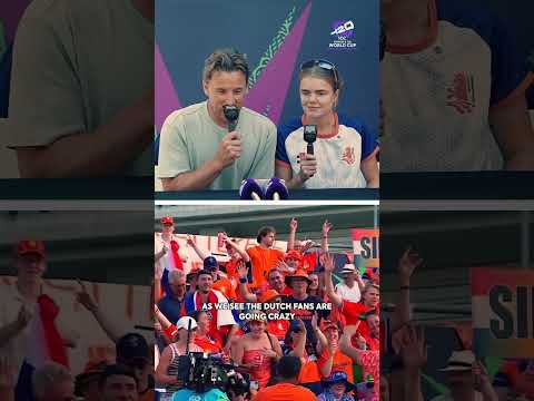 Some extra skills from Logan Van Beek and the Netherlands stars at the #t20worldcup