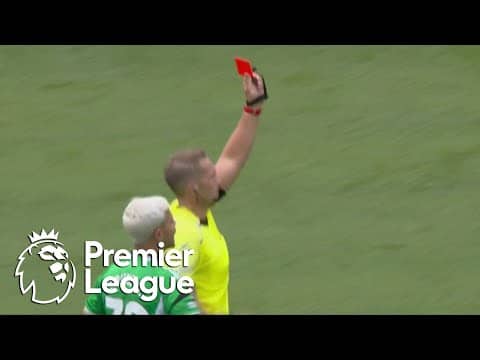 Ezri Konsa sent off after dragging down Anthony Gordon | Premier League | NBC Sports