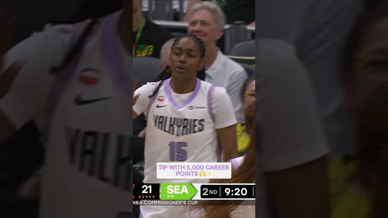 Tip Reaches 5,000 Career Points! 🔥🏆 #wnba #goldenstatevalkyries #shorts