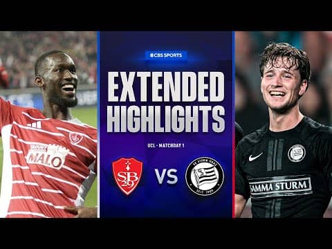 Brest vs. Sturm Graz: Extended Highlights | UCL League Phase MD 1 | CBS Sports Golazo