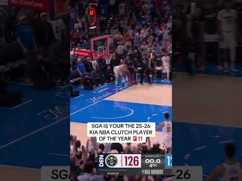 Shai Gilgeous-Alexander Wins The 2025-26 Kia NBA Clutch Player of the Year!
