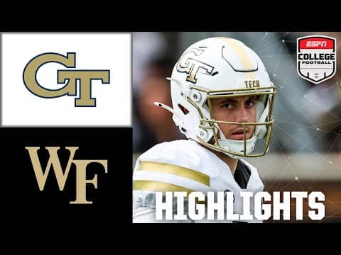 Georgia Tech Yellow Jackets vs. Wake Forest Demon Deacons | Full Highlights | ESPN College Football