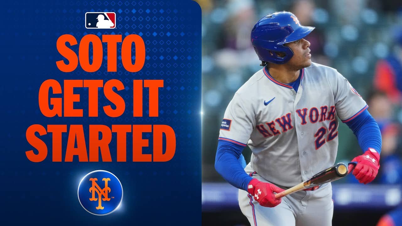 SOTO SMASH! π₯ Juan Soto crushes his first career leadoff home run for the New York Mets! πͺ