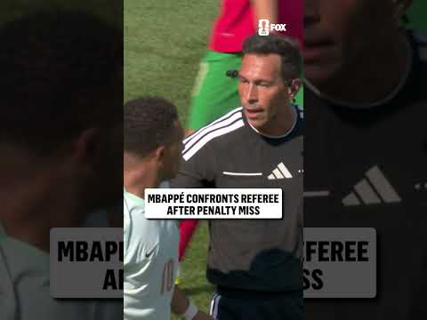 Mbappé's reaction after missing a penalty following a lengthy VAR review
