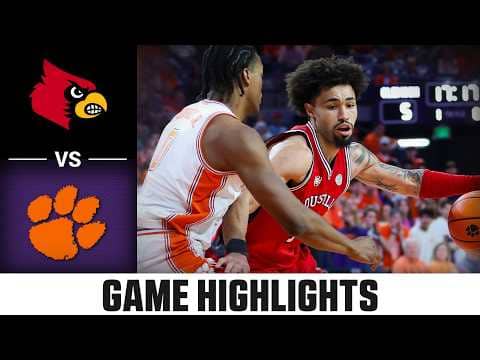 Louisville vs. Clemson Game Highlights | 2025-26 ACC Men's Basketball