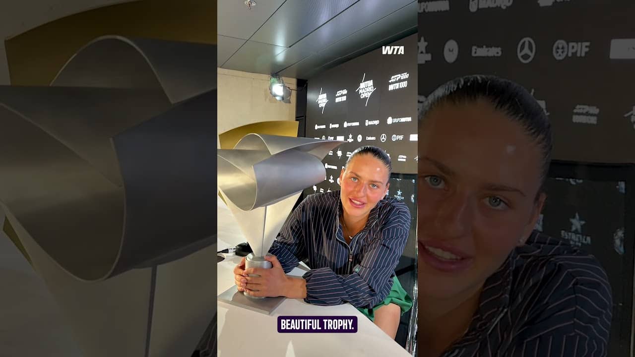 UNDEFEATED ON CLAY THIS SEASON 🧱A message from the champ, Marta Kostyuk! #wta #tennis #madrid