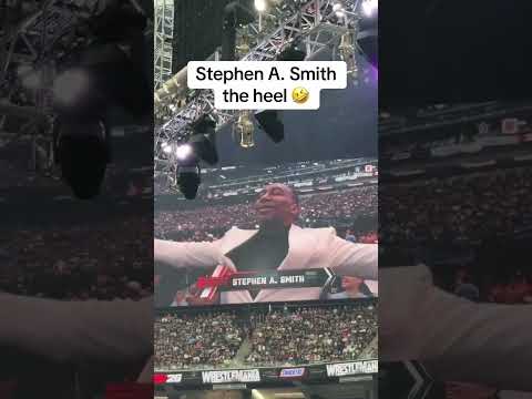 The crowd let Stephen A. hear it #WrestleMania