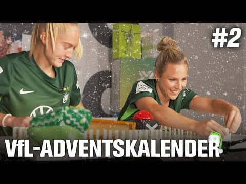 Janina Minge 🆚 Svenja Huth im Domino-Duell 💚❄️ | VfL-Adventskalender #2