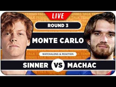 SINNER vs MACHAC • ATP Monte Carlo 2026 • LIVE Tennis Watchalong