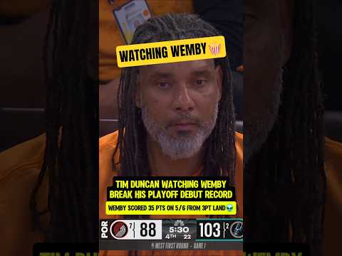 Tim watching Wemby break his record🥲