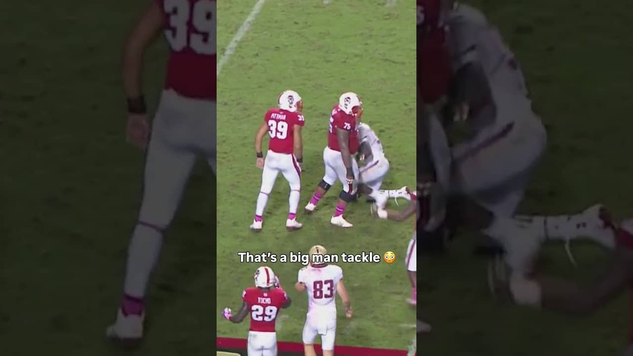 You can feel that one 😅 #ncstate #accfootball #collegefootball