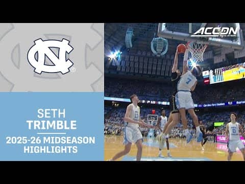 North Carolina G Seth Trimble Midseason Highlights | 2025–26 ACC Men’s Basketball