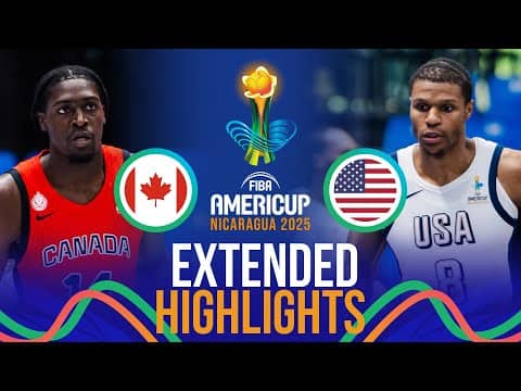 Canada 🇨🇦 vs USA 🇺🇸 | Extended Highlights | FIBA AmeriCup 2025