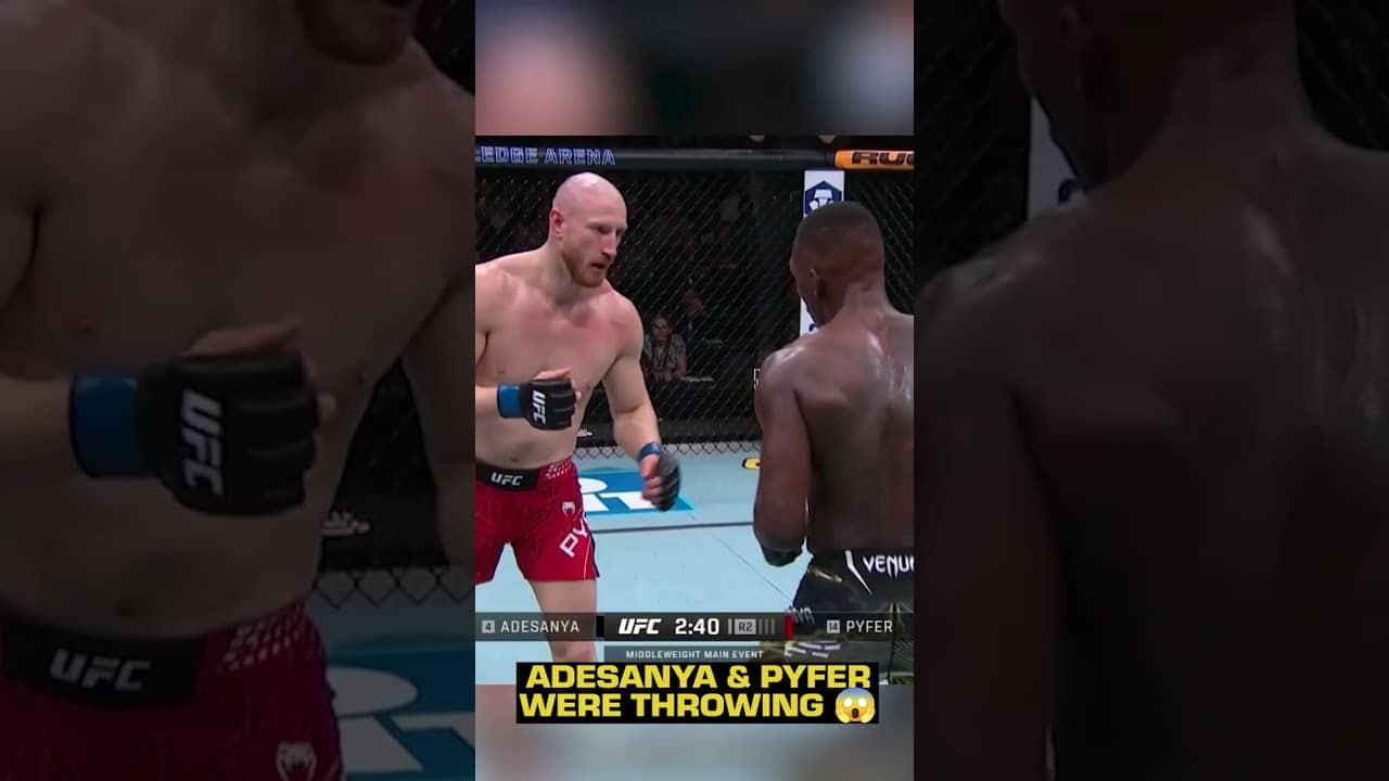These exchanges between Adesanya and Pyfer 🔥 #UFCSeattle