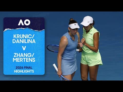 Krunic/Danilina v Zhang/Mertens Highlights | Australian Open 2026 Final