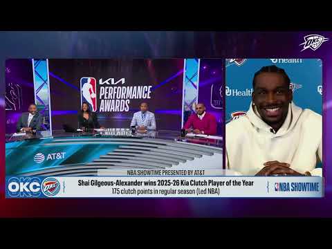 The Moment Shai was Announced as the NBA’s KIA Clutch Player of the Year 🏆 | OKC Thunder