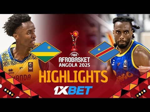 Rwanda 🇷🇼 vs Congo DR 🇨🇩 | 1XBET Highlights | #AfroBasket 2025