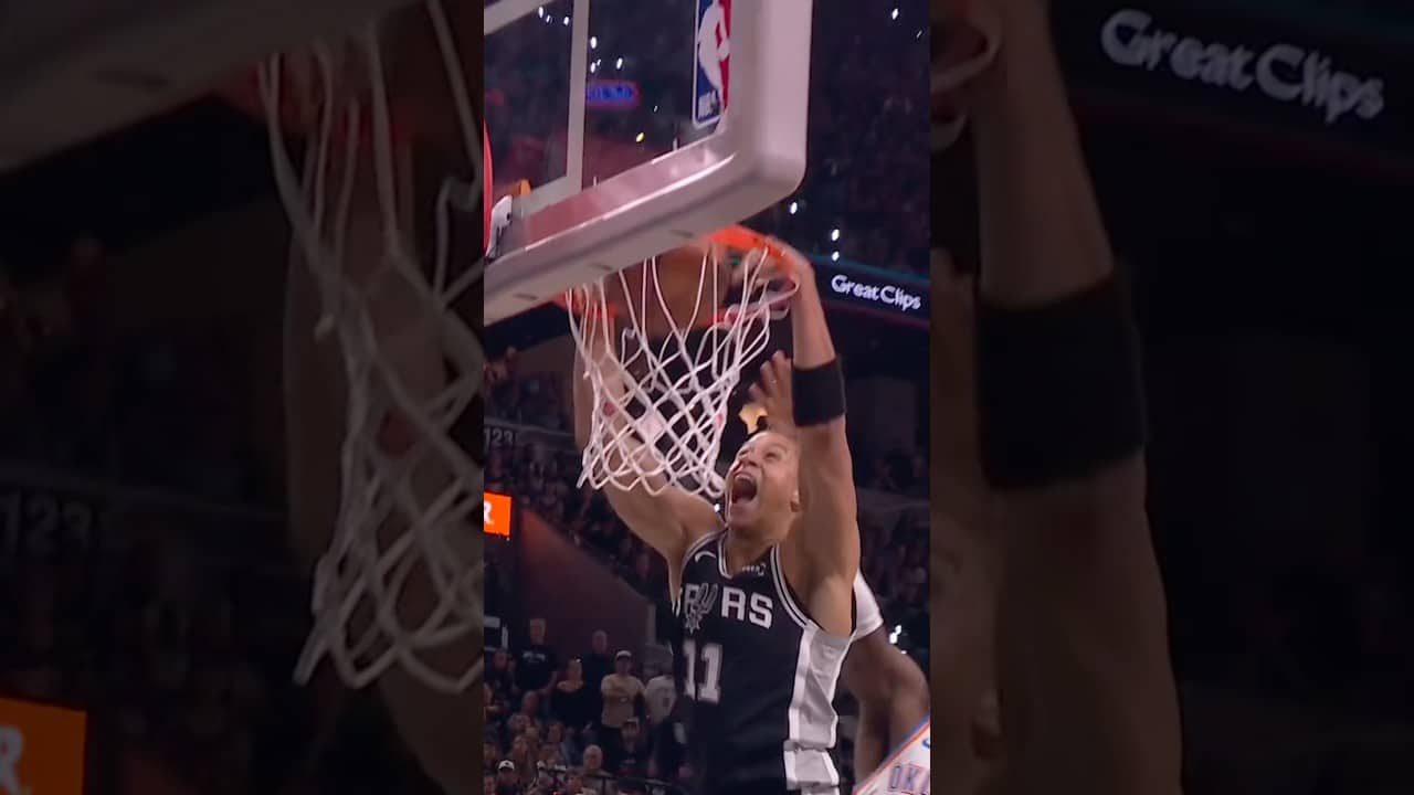 DON’T HURT THE RIM CARTER‼️ #CarterBryant #Spurs #NBA #westernconferencefinals