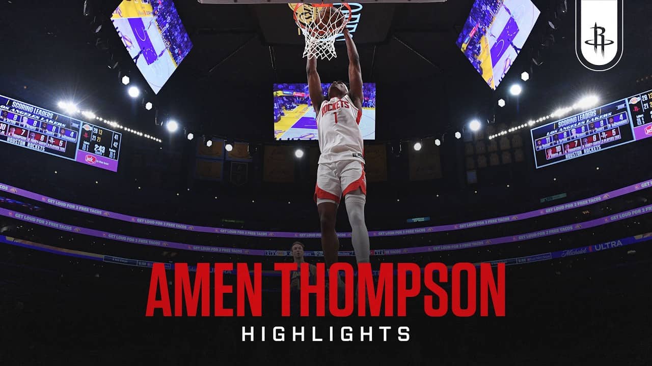 Amen Thompson (15 points) Highlights vs. Los Angeles Lakers