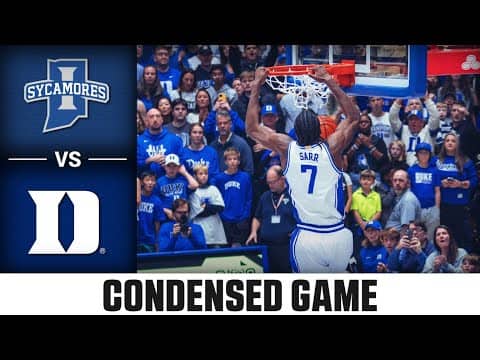 Indiana State vs. Duke Condensed Game | 2025-26 ACC Men’s Basketball
