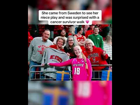 This moment for NC State’s Tilda Trygger and her aunt Maria at the Play4Kay game 🩷