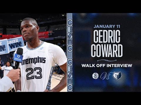 Cedric Coward Walk off Interview | Grizzlies vs. Nets