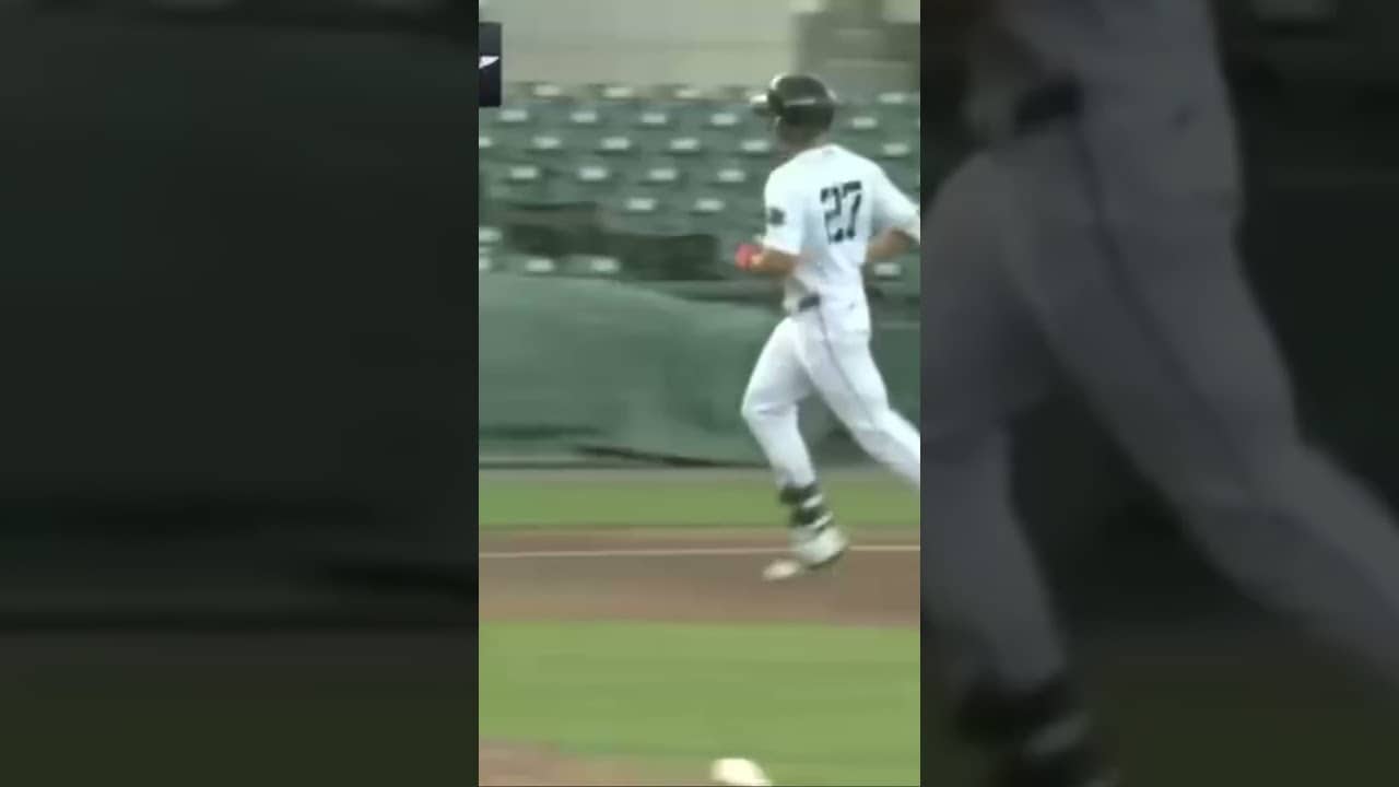 Bryce Rainer just hit an absolute bomb. 477 feet, 116 MPH. #baseball #mlb