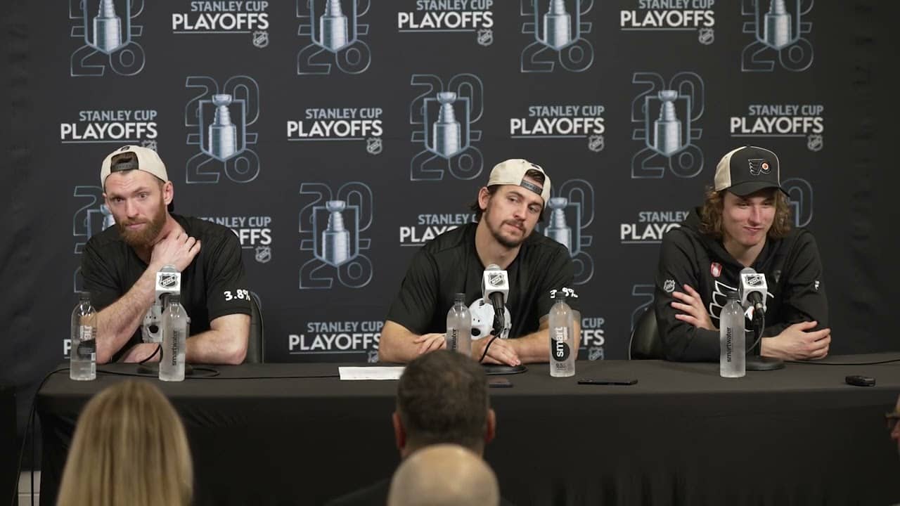 4/22 PHI vs. PIT Postgame: Sean Couturier, Travis Konecny & Trevor Zegras