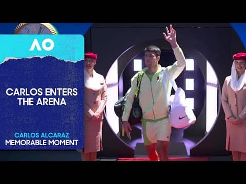 Carlos Alcaraz enters Rod Laver Arena | Australian Open 2026 Second Round