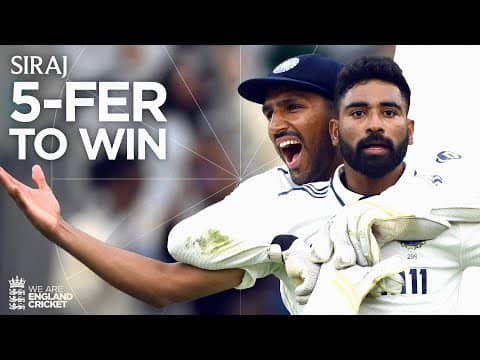 Match Winning Bowling Spell | Mohammed Siraj Fires India To Victory