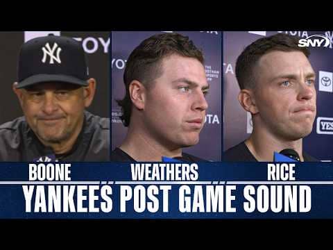 Ben Rice, Ryan Weathers, Austin Wells and Aaron Boone on Yankees 1-hit performance vs A's