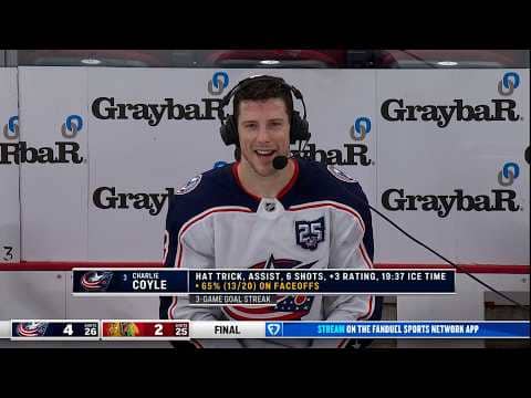 GREATEST WEEK EVER! Charlie Coyle Caps Off his Big Week with a HAT TRICK in Chicago! 🎩🎩🎩