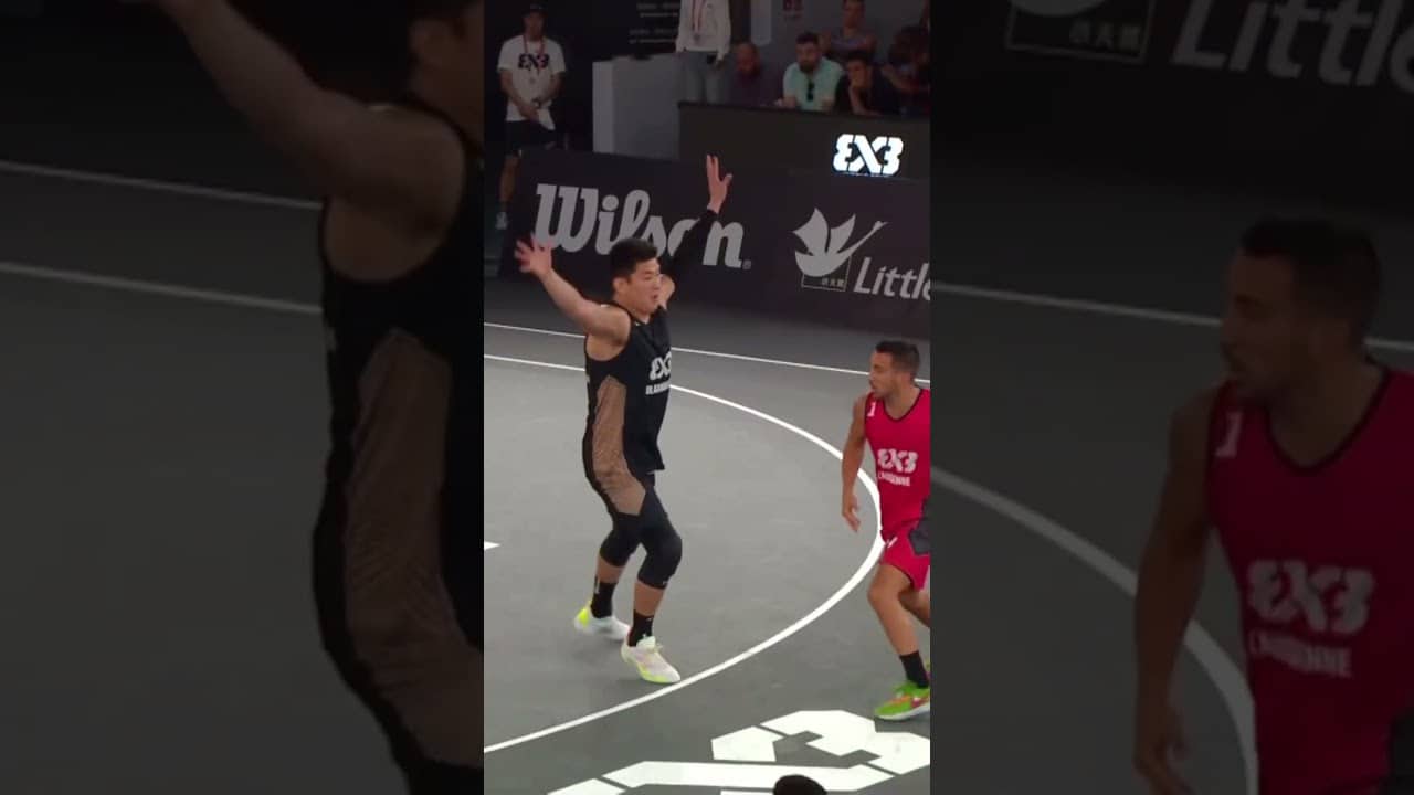 What do you even call this move? 😳 Via: FIBA3x3 #3x3basketball
