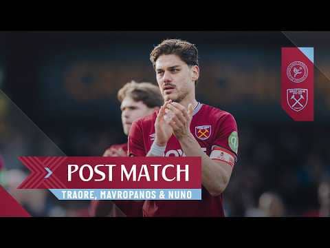 "We Acheved What We Came For" | Traoré, Mavropanos & Nuno | Post Match Reactions | Burton v West Ham