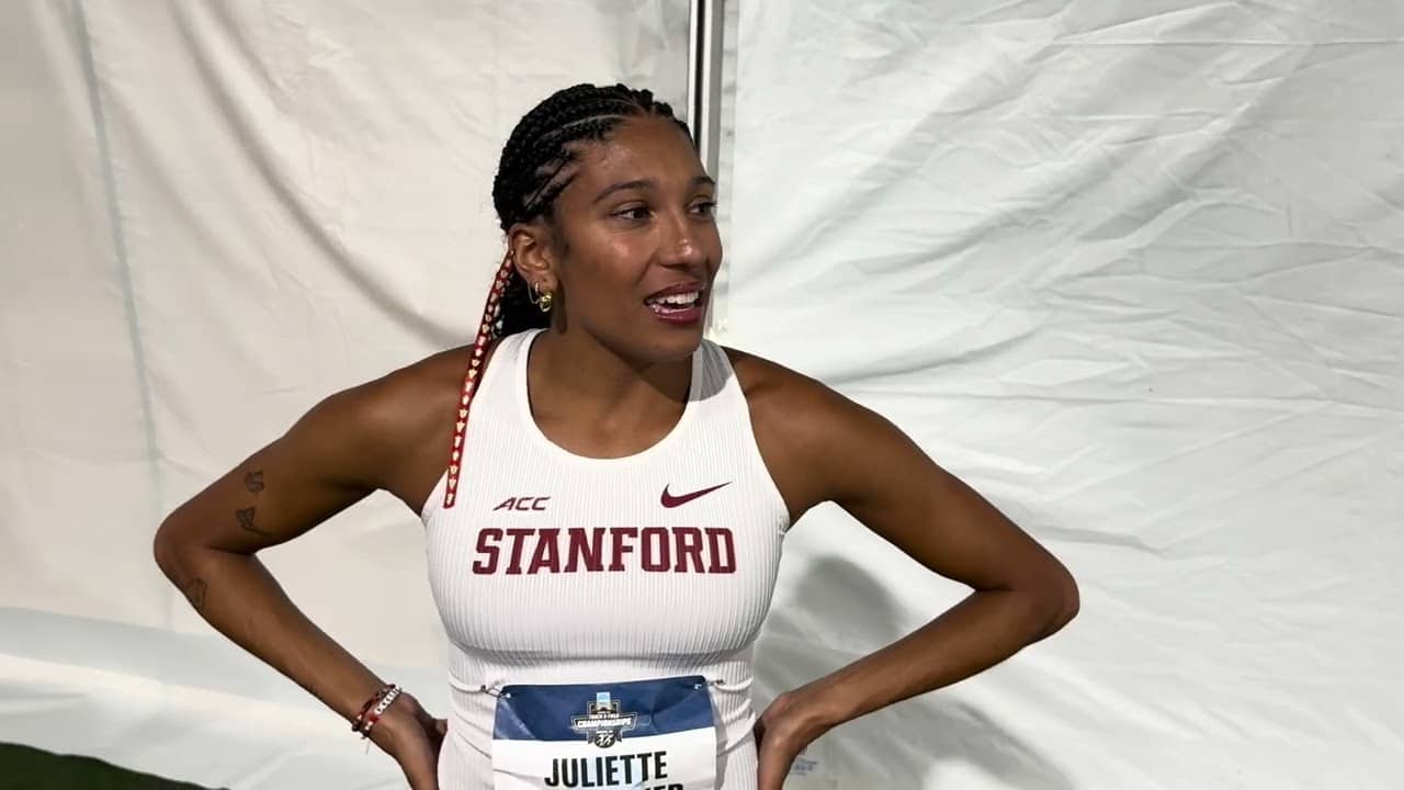 Juliette Whittaker trying to appreciate her final NCAA meet with Stanford