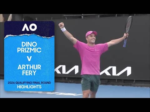 Dino Prizmic v Arthur Fery Highlights | Australian Open 2026 Qualifying Final Round