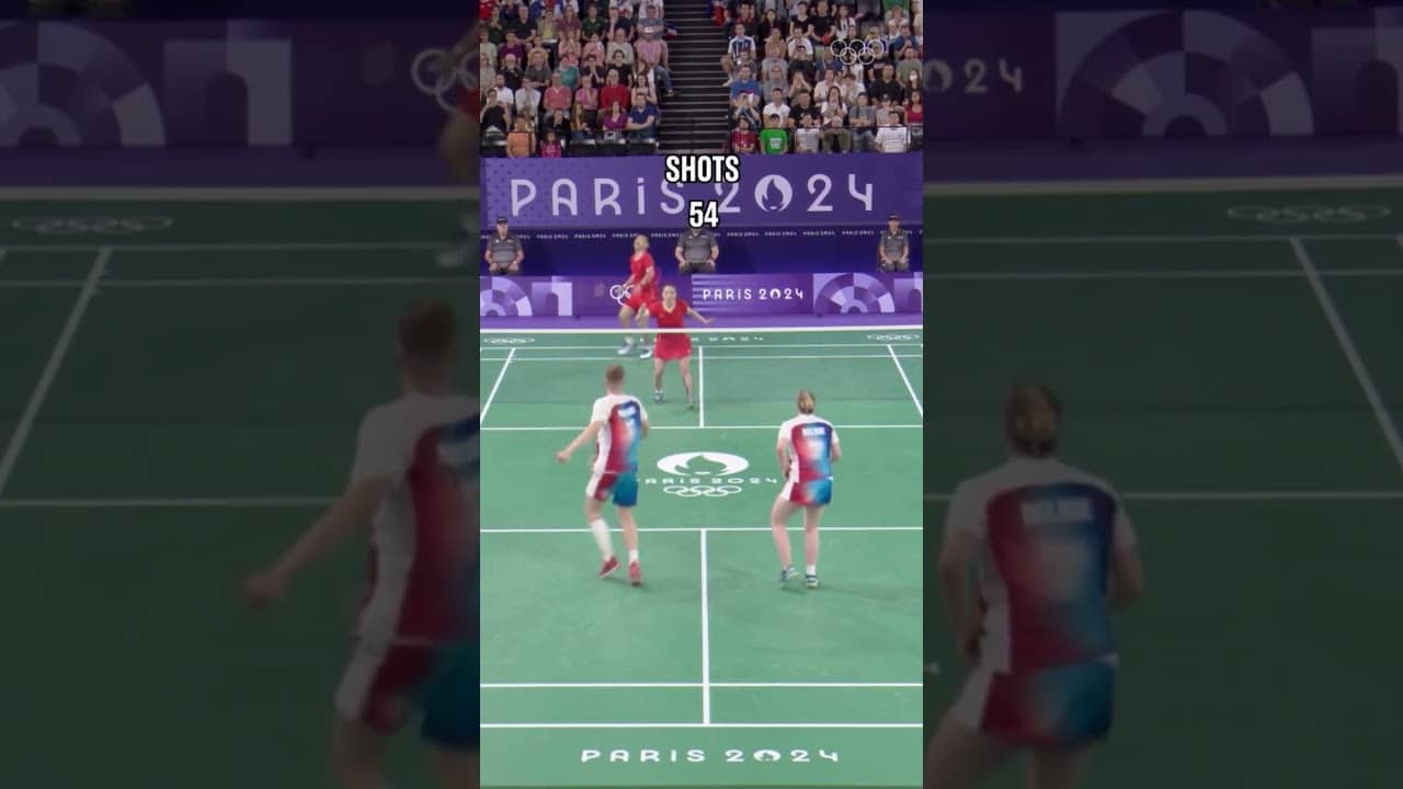 WHAT. A. RALLY. 🏸  #Olympics #Paris2024