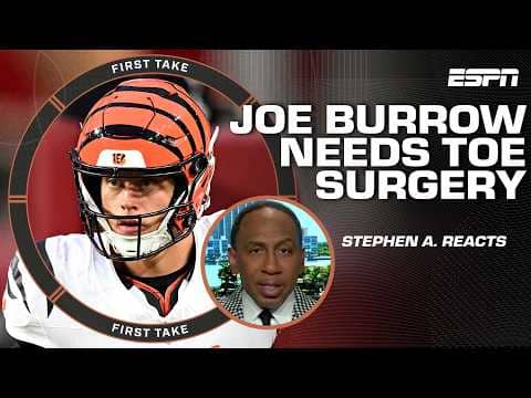 Stephen A. Smith is 'DEVASTATED' for Joe Burrow needing surgery | First Take