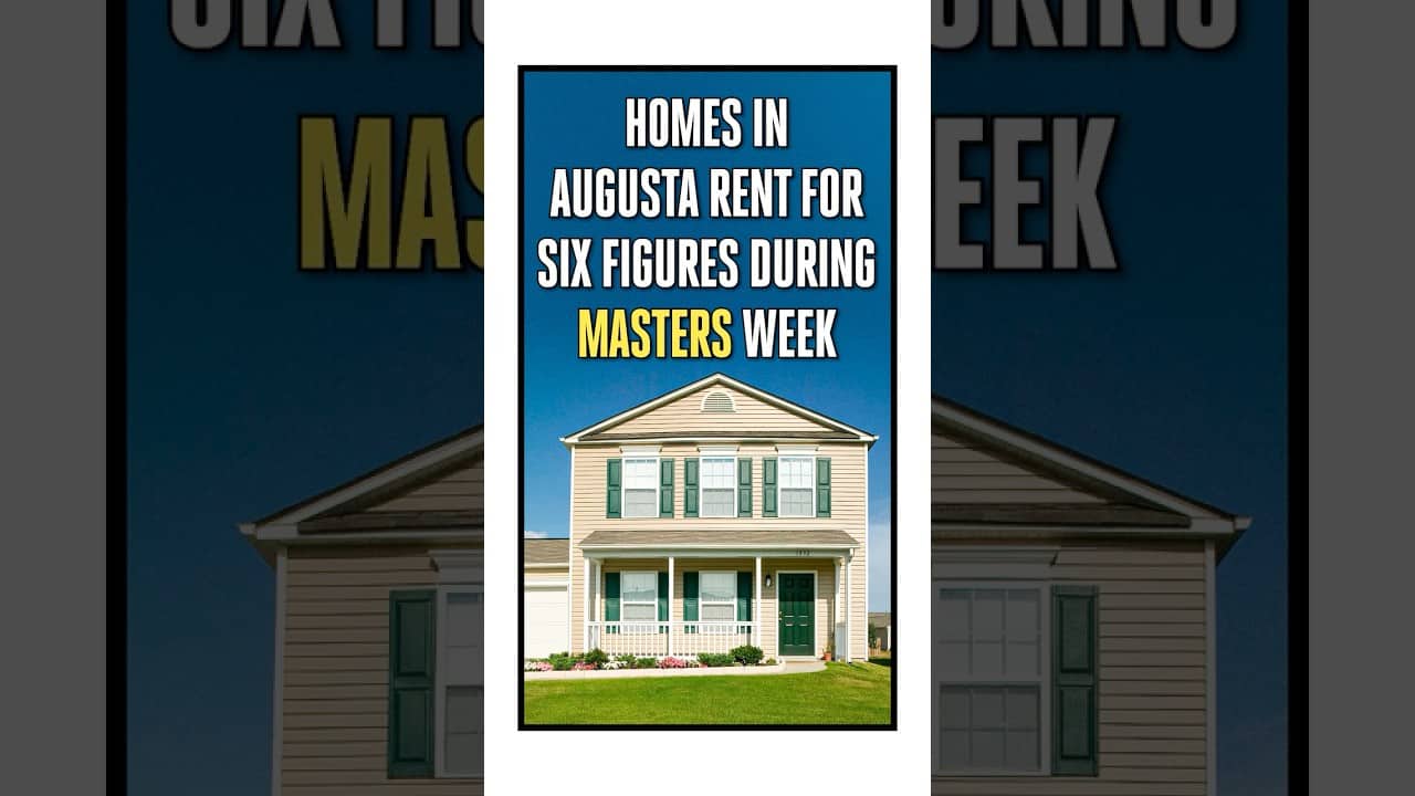 Augusta’s rental house market is INSANE during the Masters. 🤯